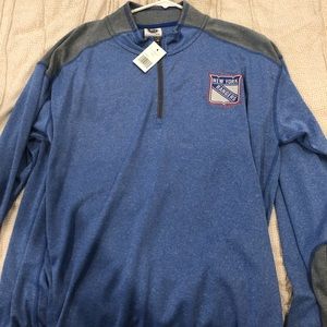 New York Rangers Quarter Zip Sweater
